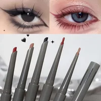 Lápiz Delineador de ojos suave y sedoso, mate Natural, delineador de ojos rojo vino de larga duración, gusano de seda tumbado, fácil de colorear, Cosméticos impermeables para ojos