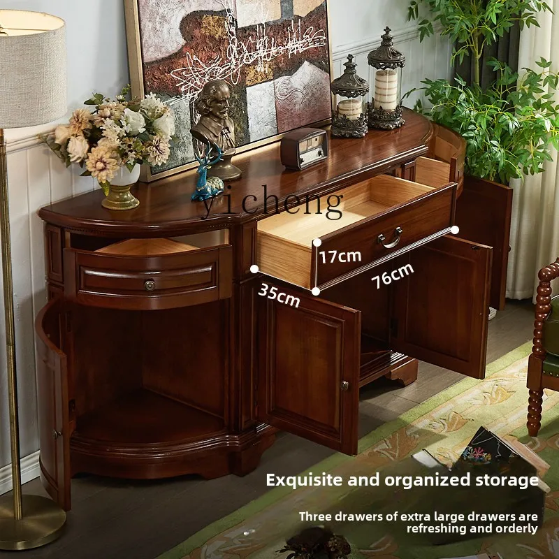 

HYS wood entrance cabinet, facing the door against the wall, dining side cabinet, household storage, living room