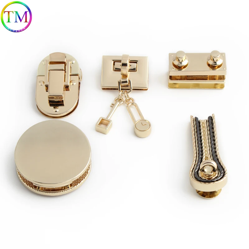 5-10-30PCS Turn Lock Metal Clasp Twist Lock DIY Handbag Bag Purse Hardware Closure Bag Buckle Luggage Lock Bags Part Accessories