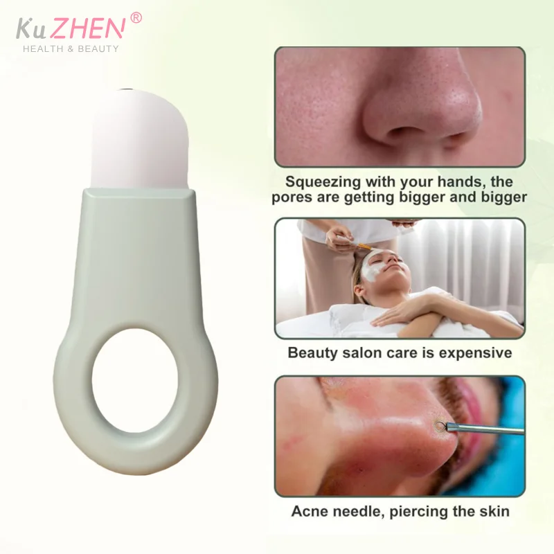 1 * ポータブルにきびへらエクスフォリエーターディープクレンジングリムーバー毛穴クリーナーにきび除去ミニ美容機器スキンケアツール