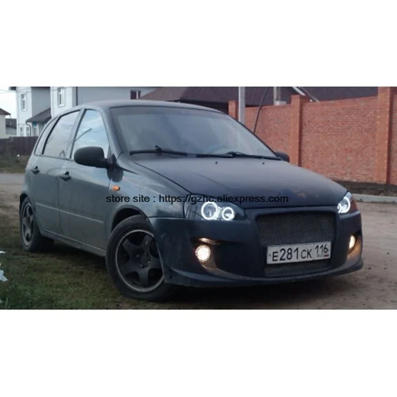 

Ультра яркий дневной свет DRL CCFL Angel Eyes Demon Eyes Kit теплое белое кольцо для Lada Kalina 1119 1118 1117 119 117 2005-2013