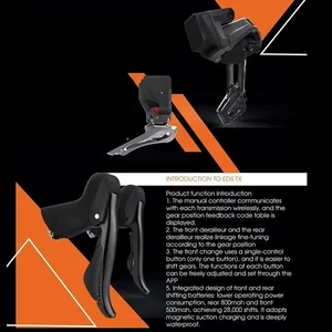 Wheeltop-EDS-TX Wireless Carbon Electronic Shifter, Abweichung, Rennrad, hydraulische Scheibenbremsgruppen, Kabelbremse 11 Hauptverkauf elektrischer Abweichung Fahrrad - №9