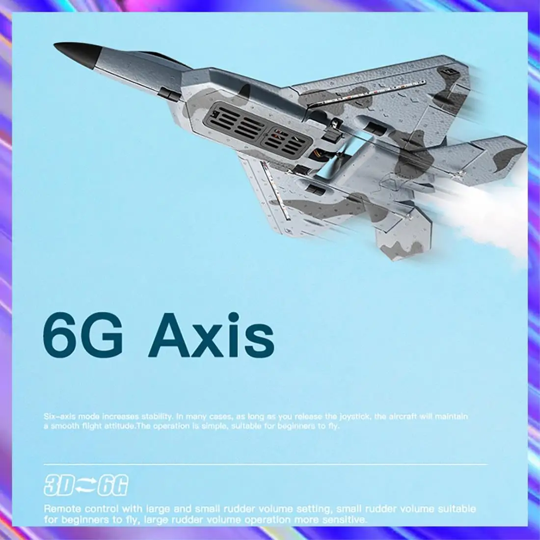 

A24U XK A180 F22 Raptor 2.4G 3CH 320Mm Wingspan 3D/6G Mode Switchable 3-Axis/6-Axis Gyro Aerobatics EPP RC Airplane RTF