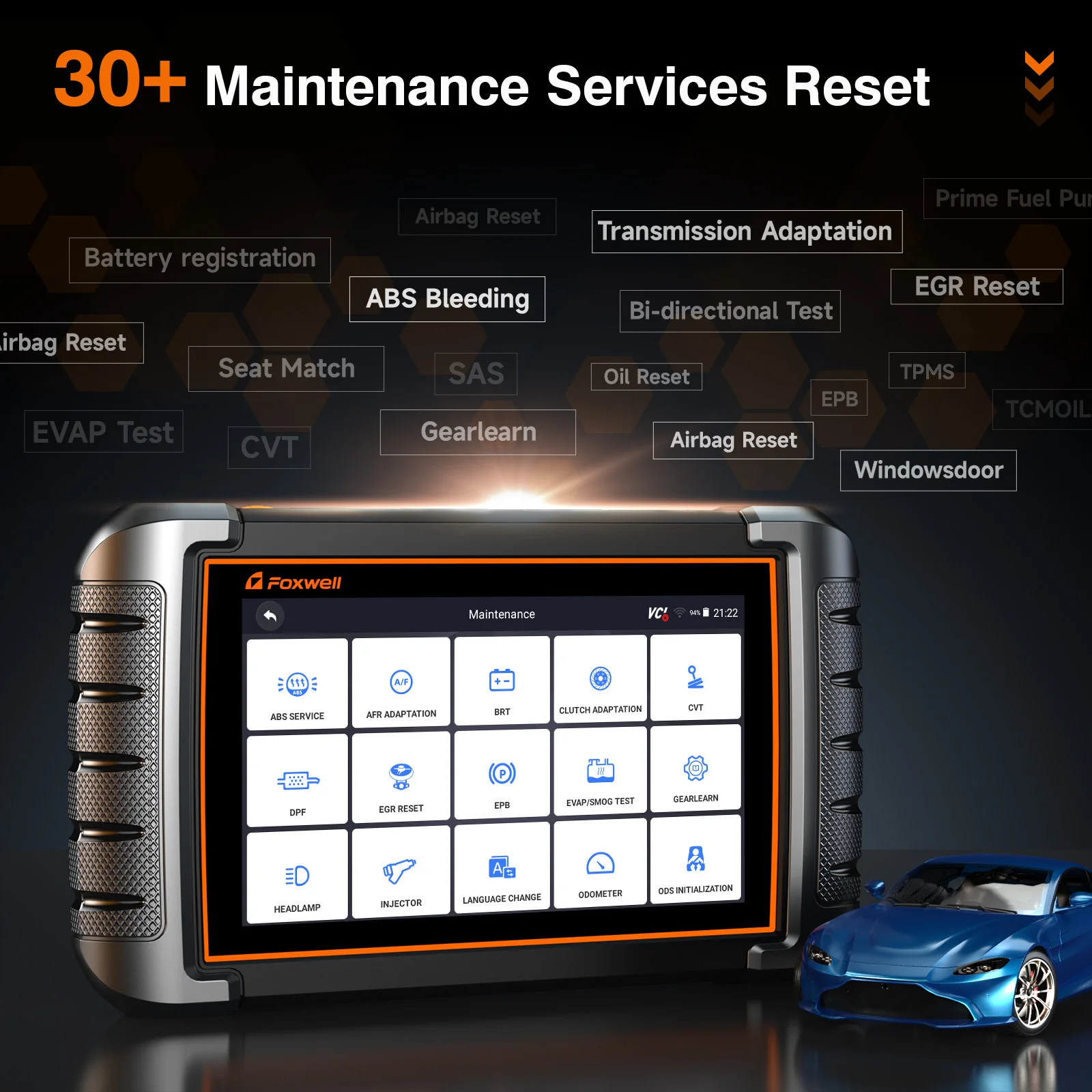 Foxwell NT809 OBD2 Diagnostic Scanner Full System Automotive Scanner ABS Bleeding A/F Adjust Oil TPMS DPF Reset Diagnostic Auto