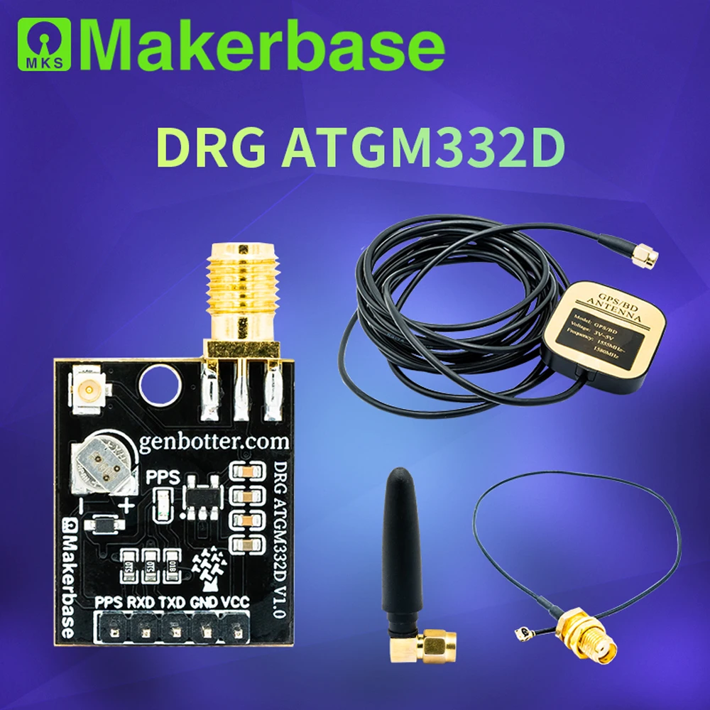 

Makerbase DRG ATGM332D 5N31 GPS Beidou satellite receiving module SMA replaces NEO-M8N