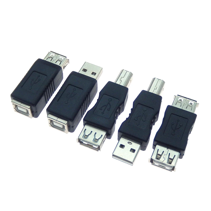 USB2.0 A Male & A Female to B Female Printer Print Converter Adapter Connector USB 2.0 Port Retail wholesale USB 2.0 Adapter