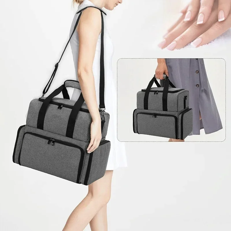 Borsa Organizer per smalto per unghie custodia da viaggio per il trasporto di accessori per Nail Art contiene borse organizzatore portatile per borse cosmetiche