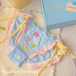 Dopamine Butterfly Underwear Summer Fresh Unbound Lace Up Underwear Lolita Sexy Pure Desire Cotton Japanese Girls' Triangle Pant