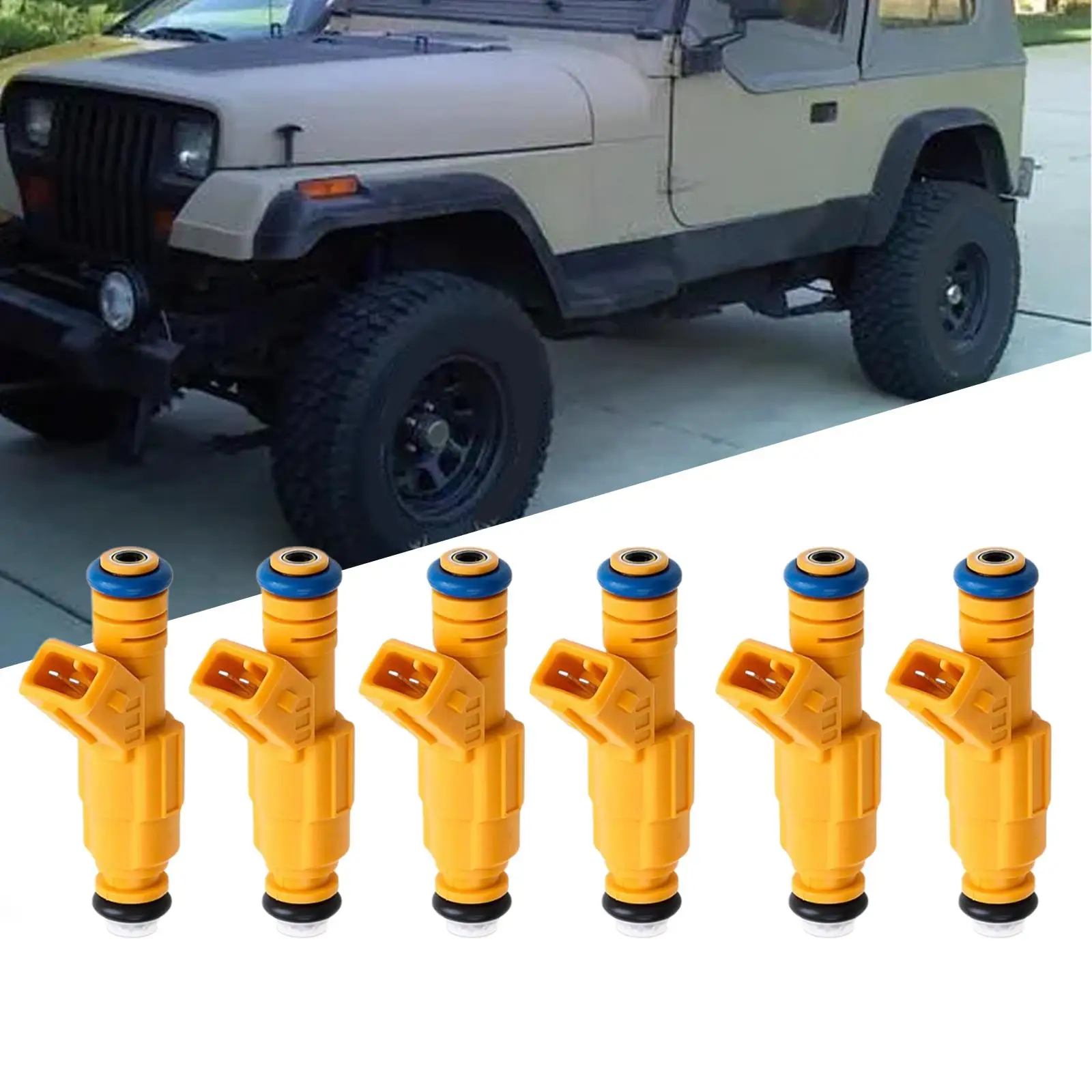 6x Fuel Injectors 0280155710 Trucks Replacing for Jeep Comanche 4.0L