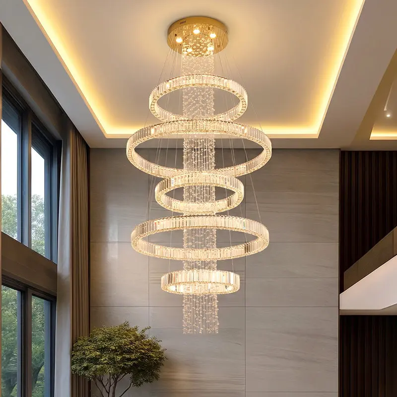 Modern home decor led lights pendant light lamps forstaircase Chandeliers for living room hanging light indoor lighting