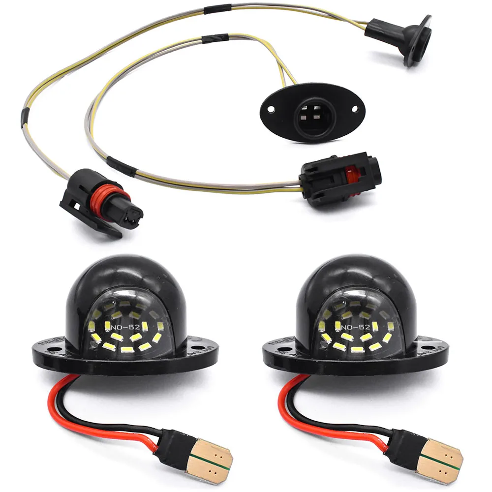 

2PCS LED License Plate Light Tag Lights with Wire Harness Plugs For 1994-2001 Dodge RAM 1500 &1994-2002 RAM 2500 3500 Pickup