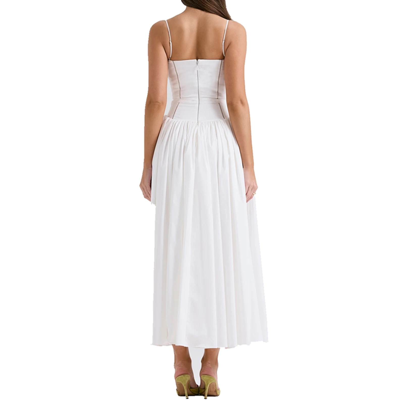 ผู้หญิงฤดูร้อนยาวชุดเดรสแขนกุดดอกไม้พิมพ์ชุดสำหรับชายหาดวันหยุดปาร์ตี้สวมใส่สตรีทแวร์