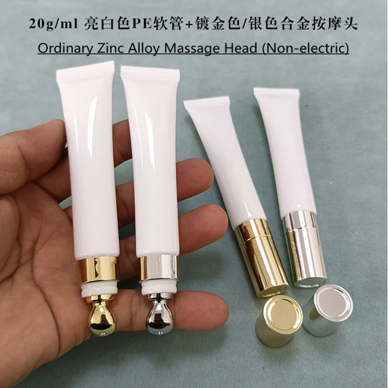 10ml/15ml /20ml Soft Hose &Tube With Metal Massage Head Eye Cream Essence Tube Cosmetic Container Empty Bottle Lotion Tube