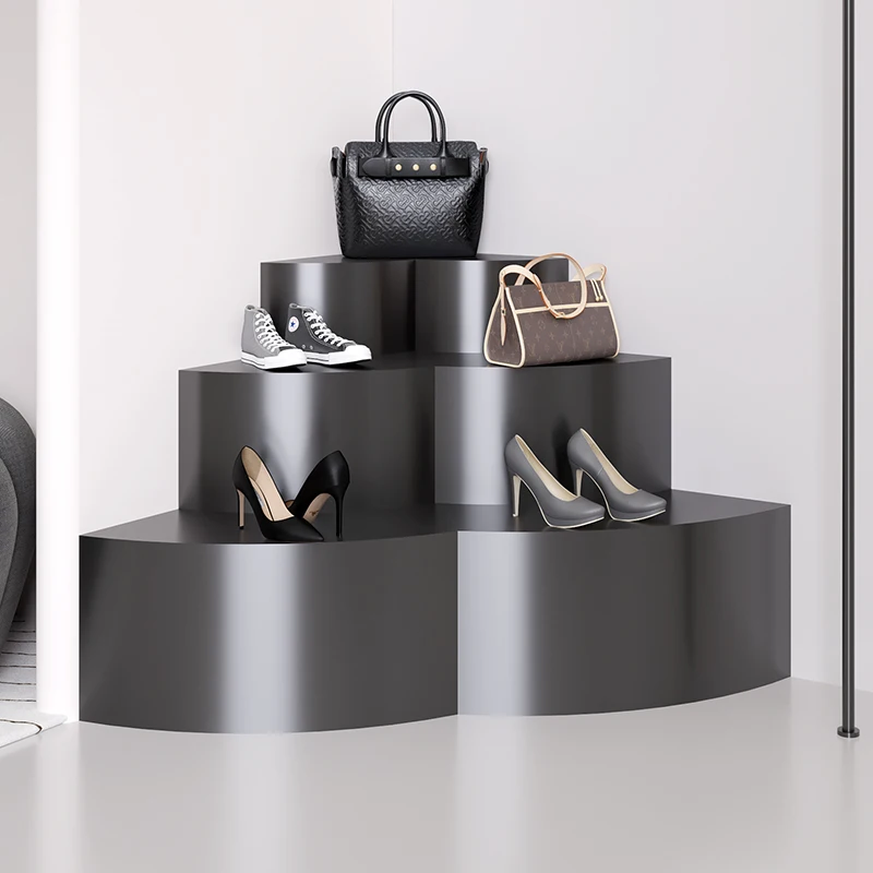 Shoes and bags display rack black display table multi-functional display cabinet