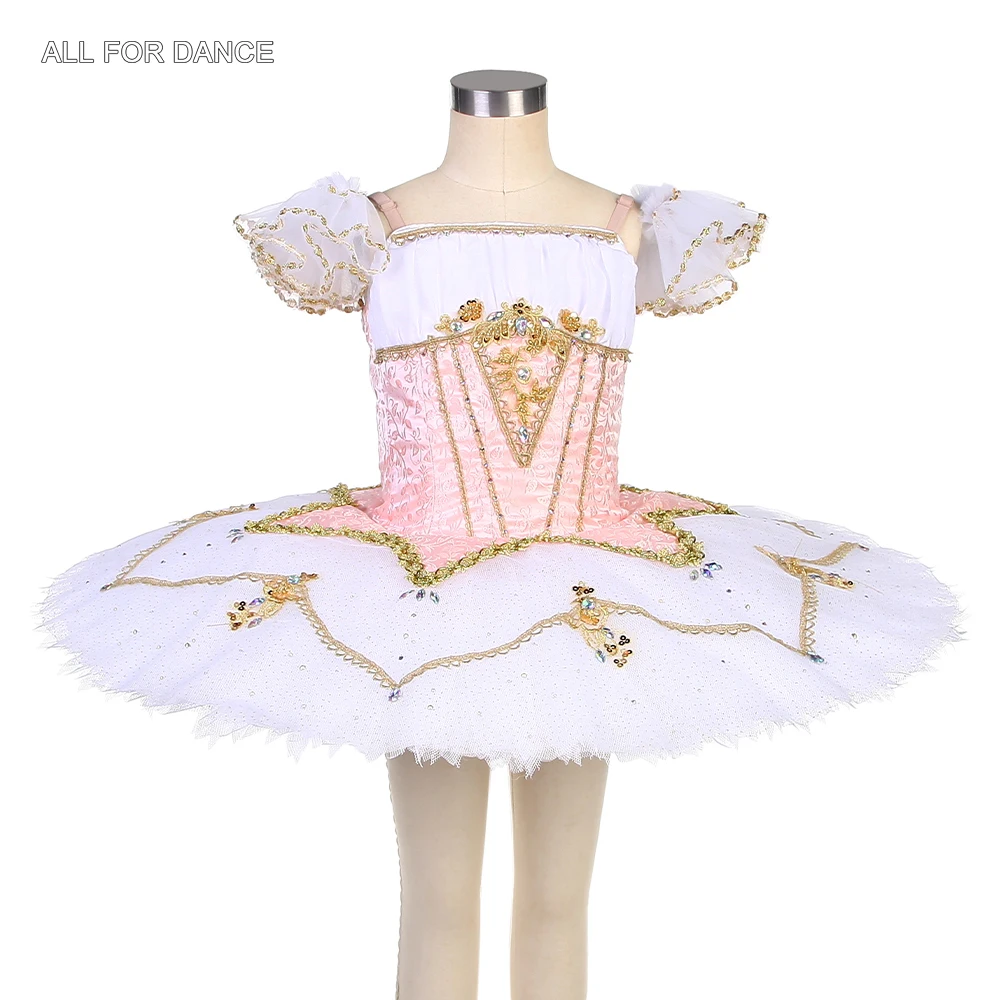 B22326 Pale Pink Professional Ballet Dance Tutu with Hooks and Eyes in the Back Sugar Plum Dance Costumes Classical Ballet Tutus