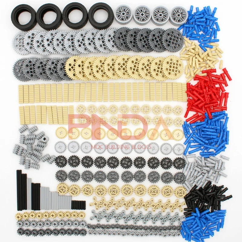 Moc Bulk technische Teile Pin Liftarm Ziegel Studless Beam Achs stecker Stecker Panel Getriebe kompatible Bausteine Spielzeug