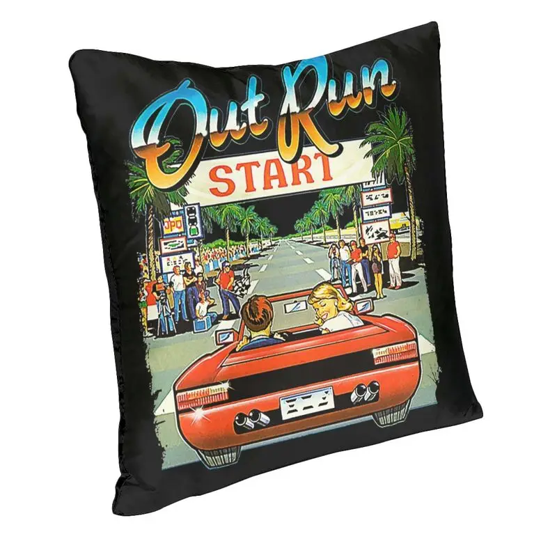 Classic Arcade Out Run Cushion Cover For Sofa Home Decorative Video Game Square Throw Pillow Case Living Room Decoration