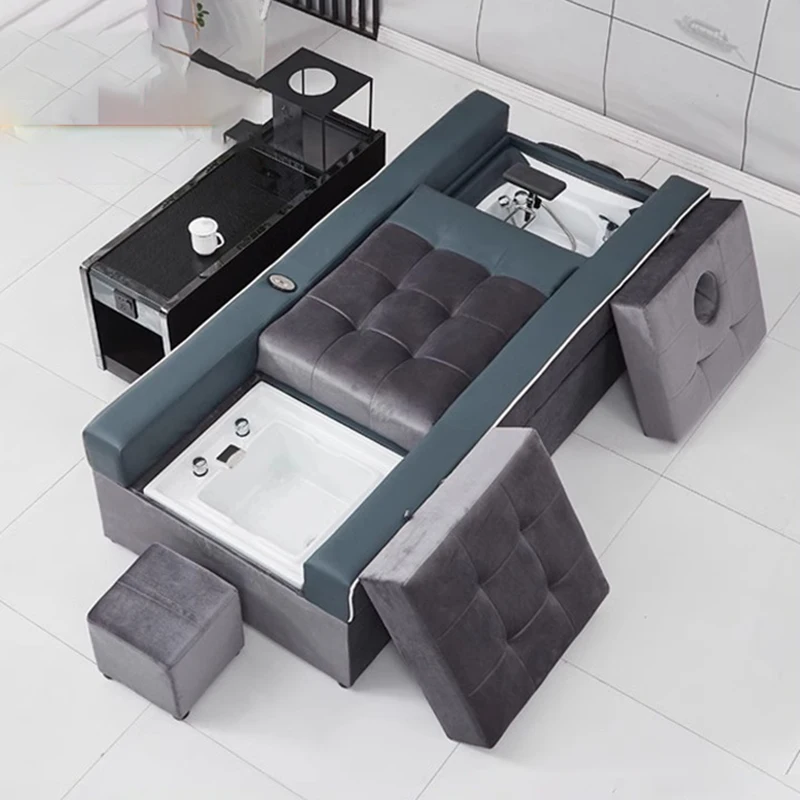 

Chairs Living Room Leather Chair Massage Beauty Salon Headspa Table Water Basin Professional Aesthetic Cama Abatible Bed Shampoo