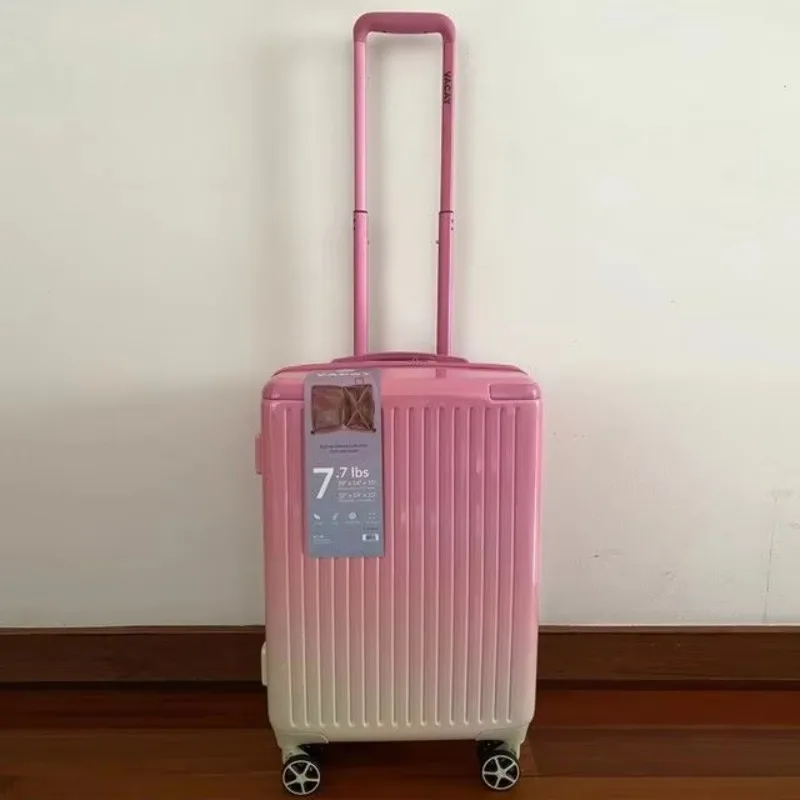 Luggage for women traveling ultra light, simple, elegant, gradient candy color airplane boarding travel suitcase