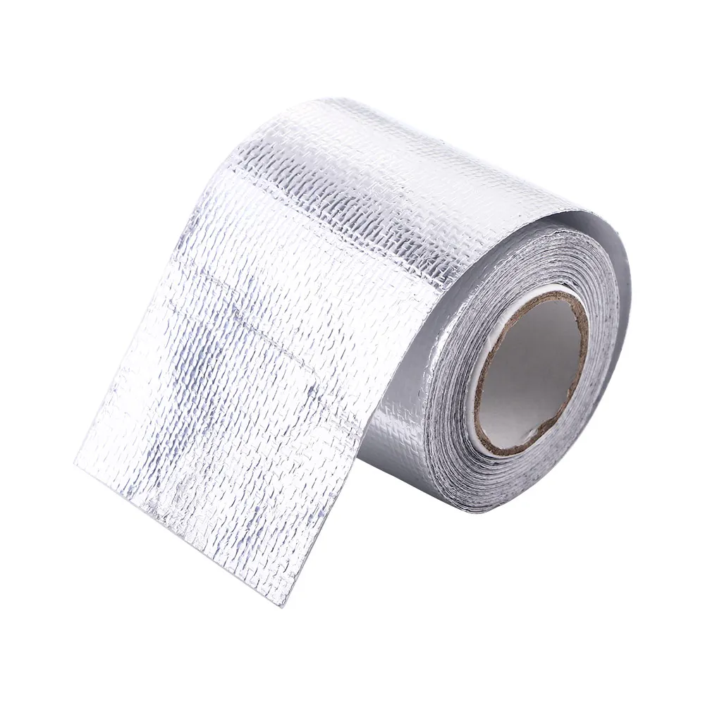 

Retardant Fiberglass Belt Exhaust Pipe Protection Foil Tape Self-Adhesive Sticker Heat Shield Wrap Tape Heat Insulating Tape