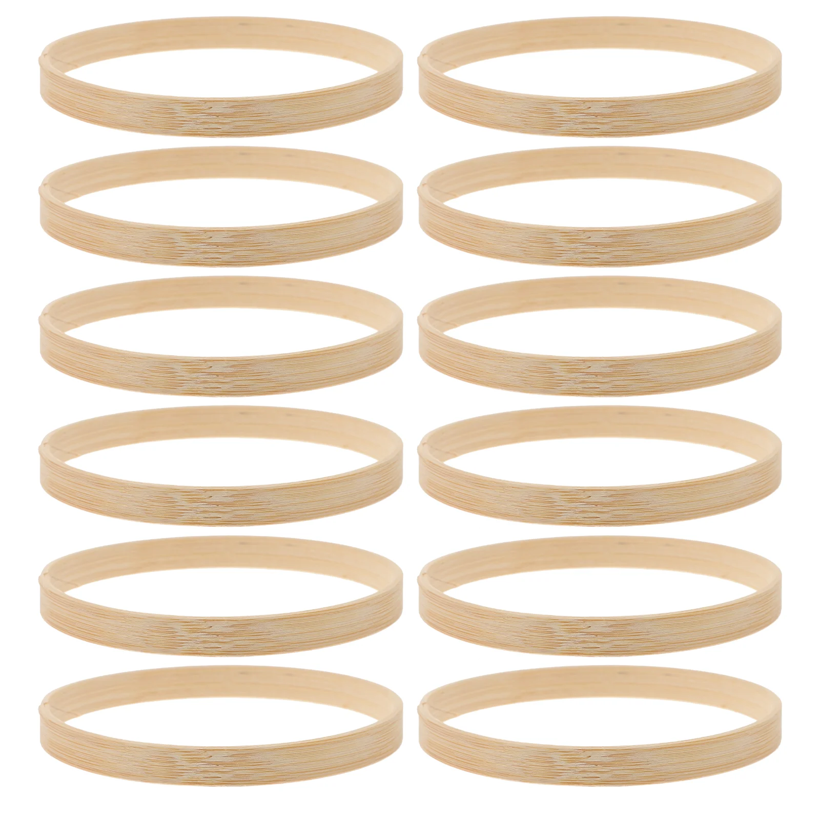 12 Pcs Dreamcatcher Cord Circle Macrame DIY Ring Accessories for Handcraft Bamboo Basketball