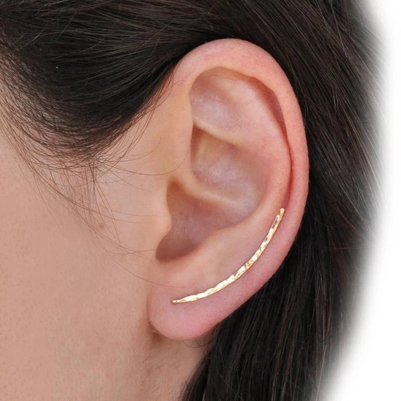 2szt U Kolczyki w kształcie spinki do włosów ze stali nierdzewnej Kolczyki do uszu Piercing Złoty Srebrny Kolor Urok Dla Kobiet Kolczyk Tragus Biżuteria