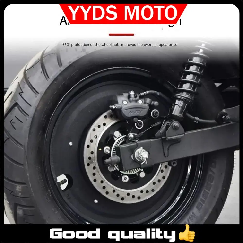 For Kawasaki Eliminator500 Modified closed wheel hub caps front and rear wheel black warrior decorative cover accessories