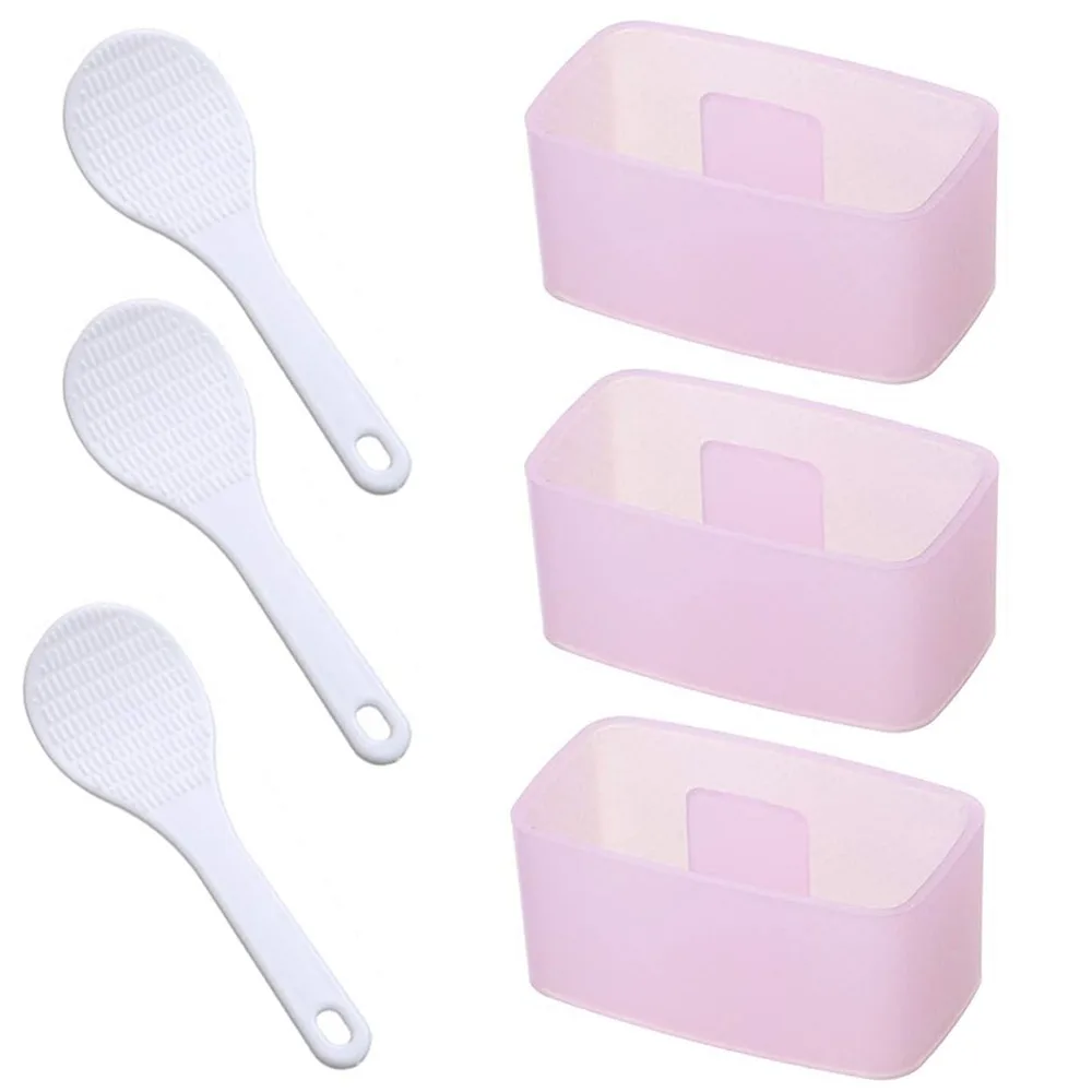 

3Pcs Colorful Rice Ball Mold Set DIY with Rice Spatula Japanese Cuisine Onigiri Mold Rectangular Plastic Mini Sushi Maker Kit