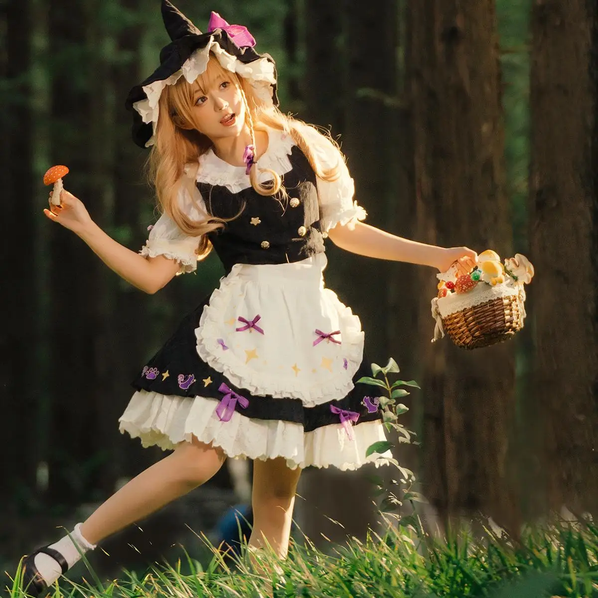 Novo traje de cosplay Kirisame Marisa para Halloween, festa de dramatização de Natal, jogo de quadrinhos, vestido novo projeto