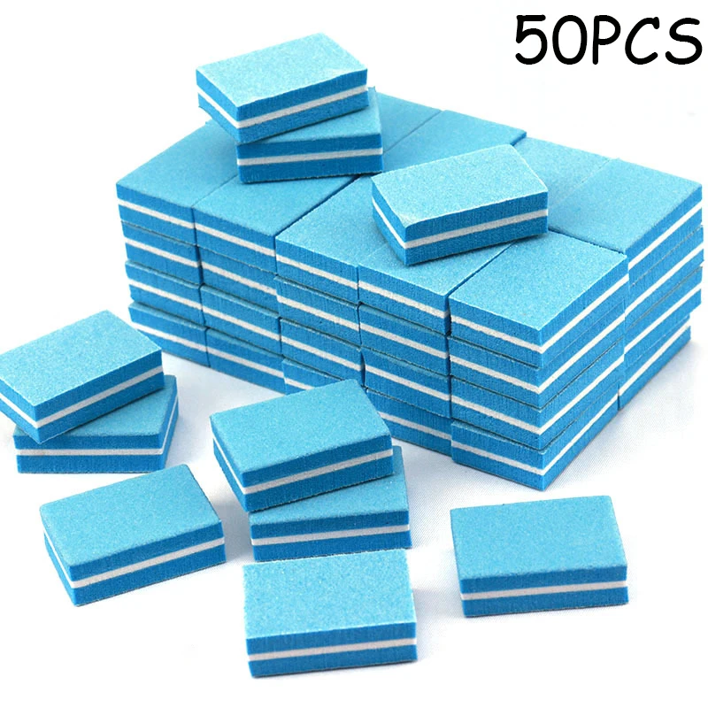 50Pc Professionelle Mini Nägel Kunst puffer Datei 100/180 Schleifpapier Maniküre Tipps Pflege Datei Schleifen Polieren Schleifen Ausrüstung Werkzeug