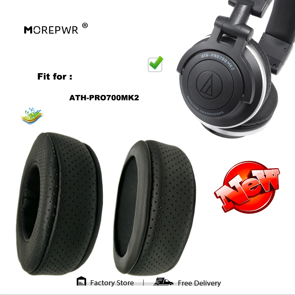 Cuscinetti auricolari di ricambio per parti dell'auricolare ATH-PRO700MK2 Cuscino in pelle Paraorecchie in velluto Copri manica per auricolari