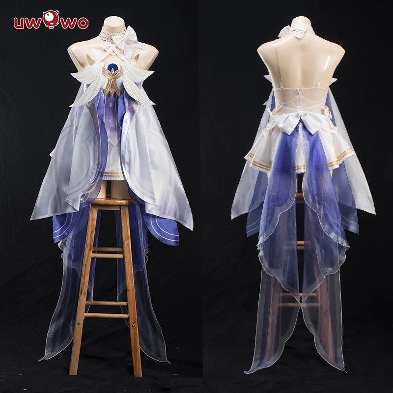 VOORVERKOOP UWOWO Columbina Cosplay Game Genshin Impact Columbina 'Damselette' Snezhnaya Cosplay Kostuum Halloween Kostuum