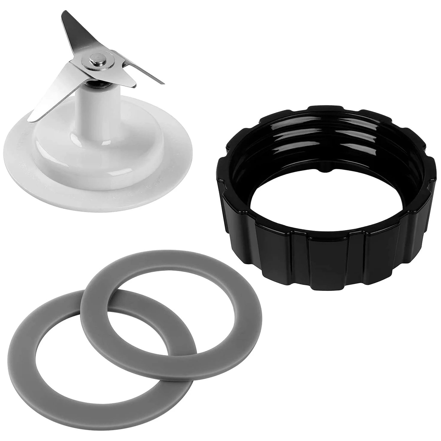 Replacement Parts for Hamilton Beach Blender Blades with Blender Base Bottom Cap and 2 Rubber O Ring Sealing Ring Gasket