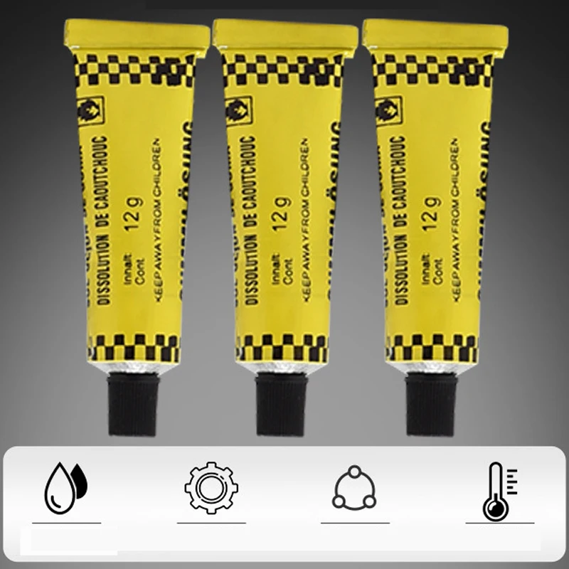Universal Portable 12g Tire Repairing Glue Inner Tube Puncture Strong Bonding Cold Repair Glue Bicycle Motorbike Car Repair Tool