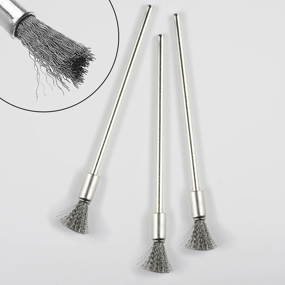 3/6/10pcs/set Stainless Steel Wire Wheel Brush Dremel Rotary Tool for Mini Drill Dremel Polishing Dremel Coil Atomizer Cleaning