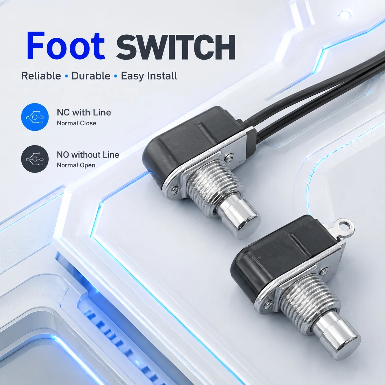 Foot switch,R13-85,push it then electric circuit will be connected,momentary type