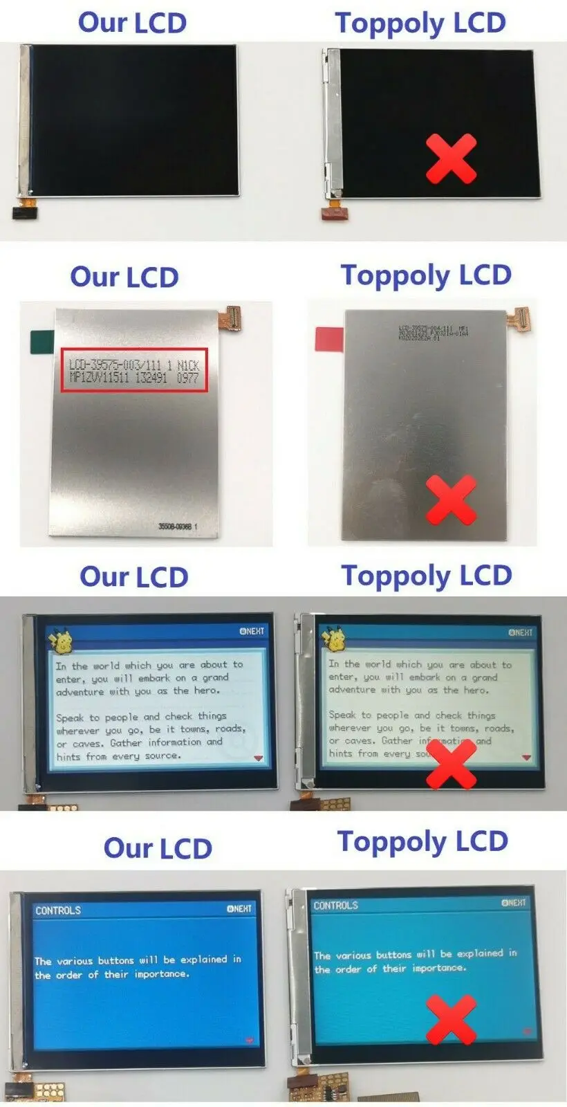 شاشة LCD IPS V2 مقاس 3.19 بوصة لـ Game Boy Advance GBA - جديدة