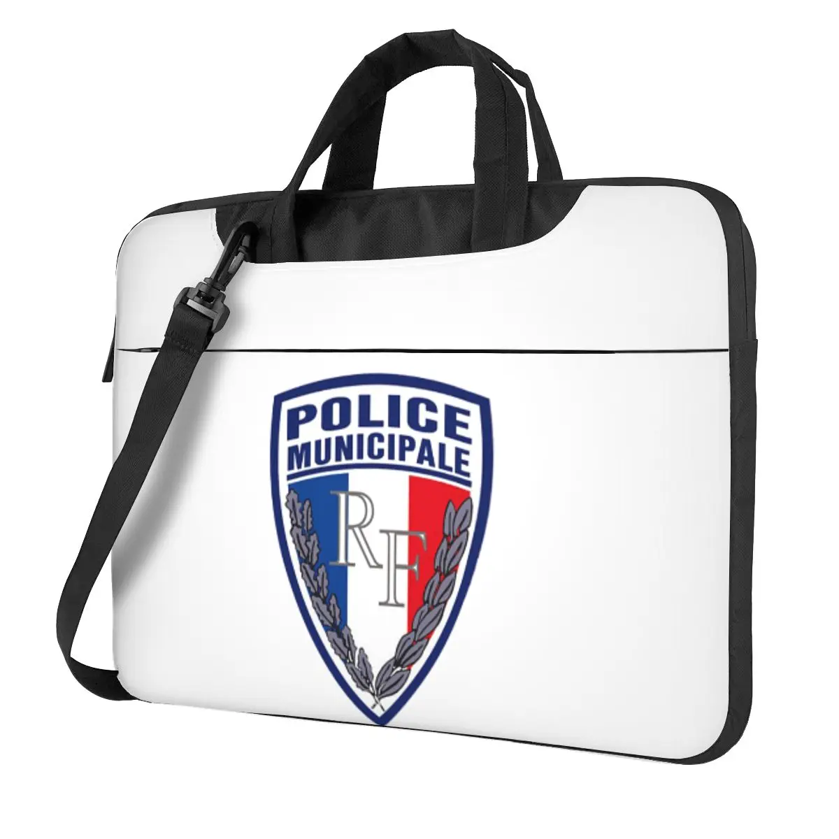 

FRENCH MUNICIPAL POLICE INSIGNIA Crossbody Laptop Bag Case Computer Bag Resistant Protective Notebook Pouch for Macbook Pro