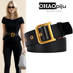 2024 New Fashion Luxury Brand Leather  Women Waist Belt For Female Strap Casual Jeans Decorative Belts Free Shiping  for Women