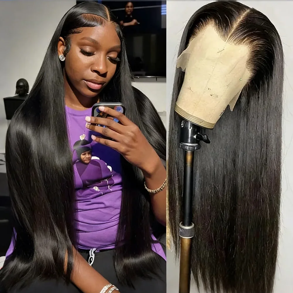 

13x4 Vietnamese Double Drawn Human Hair Wigs 13x6 Hd Lace Frontal 40 Inch Straight Transparent Lace Wigs Human Hair Wig 360 Full Lace Front Human Hair Wig For Women
