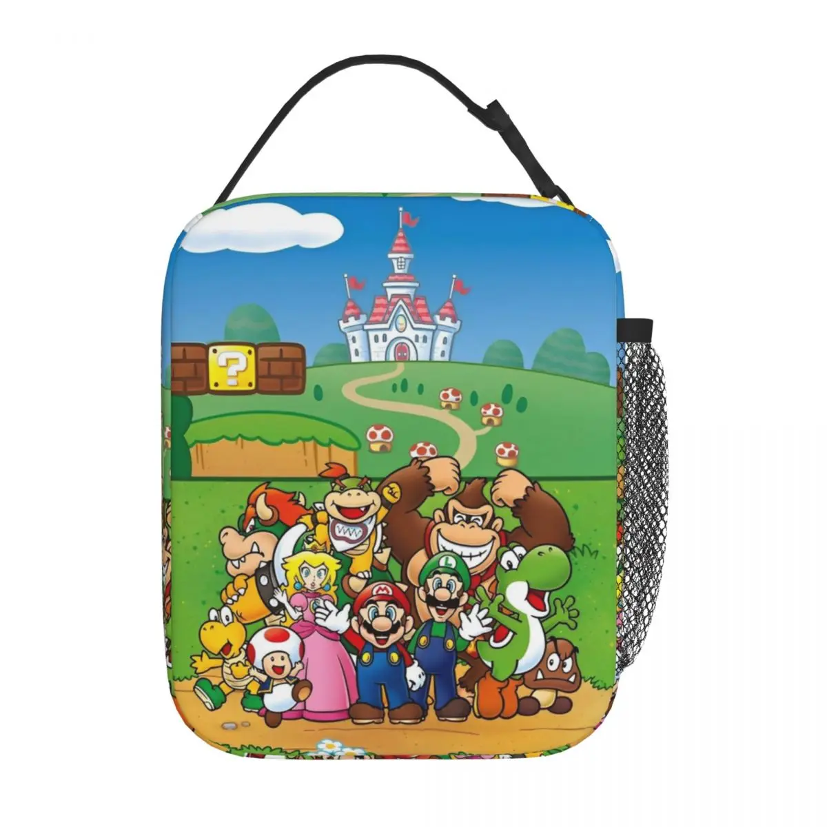 

Cute Cartoon M-Marios And Friends Insulated Lunch Bags Cooler Bag Meal Container Leakproof Tote Lunch Box Food Bag Beach Travel