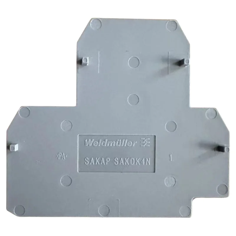 20PCS Weidmüller double-layer terminal cover SAKAP SAKDK4N 2108110000 gray, height: 59.5 mm, width: 1.5 mm, V-0, PA 66/6