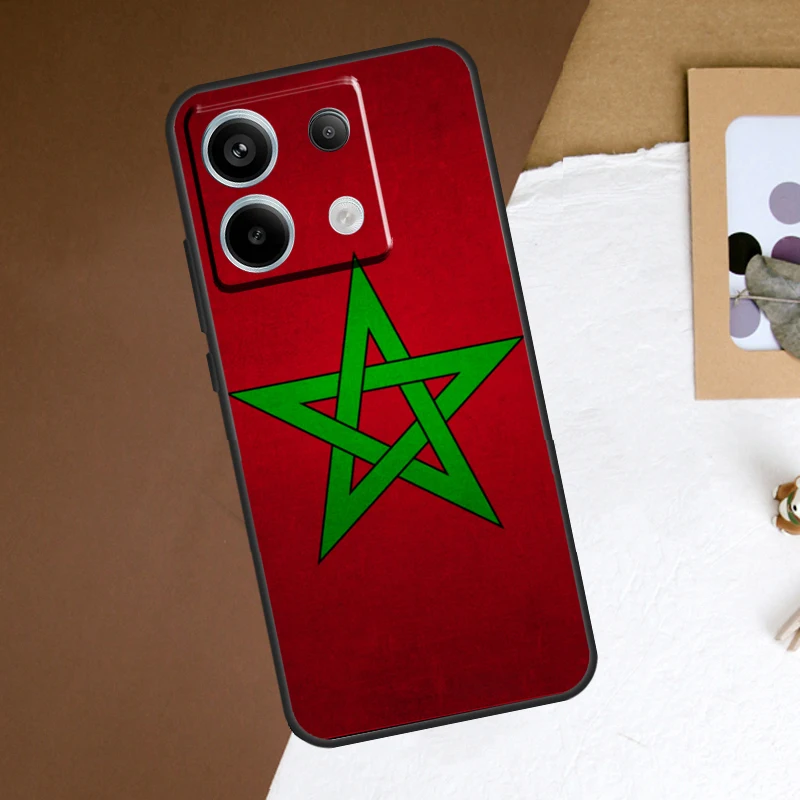 Morocco Moroccan Flag Case For Redmi Note 11 12 13 Pro Plus 9 10 10S 11S 12S Redmi 12 9C 10C 12C 13C Back Cover