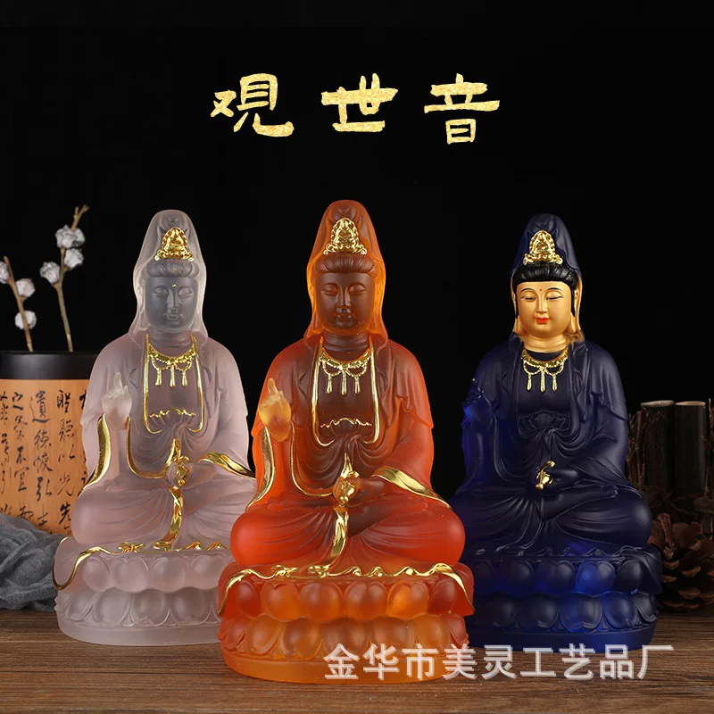 

Avalokitesvara Bodhisattva statue, glazed with gold and resin, is enshrined at home as the source of Avalokitesvara