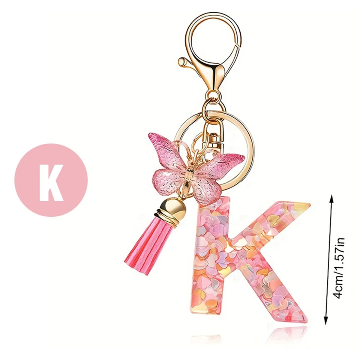 F Type Fashion Pink Letter Key Crystal Epoxy Ladies PendantJAS