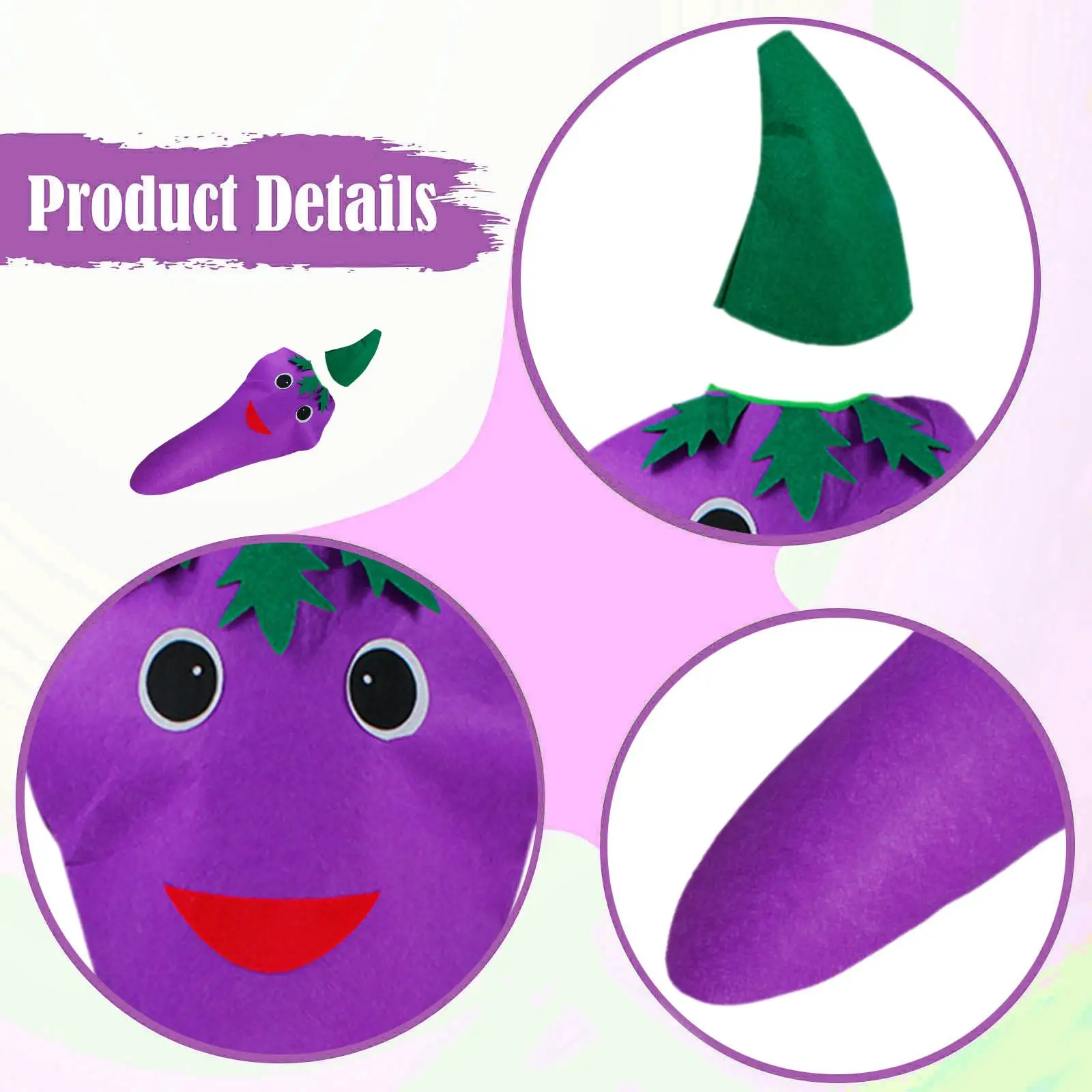 Boys Halloween Vegetable Cosplay Costume Lightweight Non Woven Fabric Fancy Dress for Carnival Festival Party