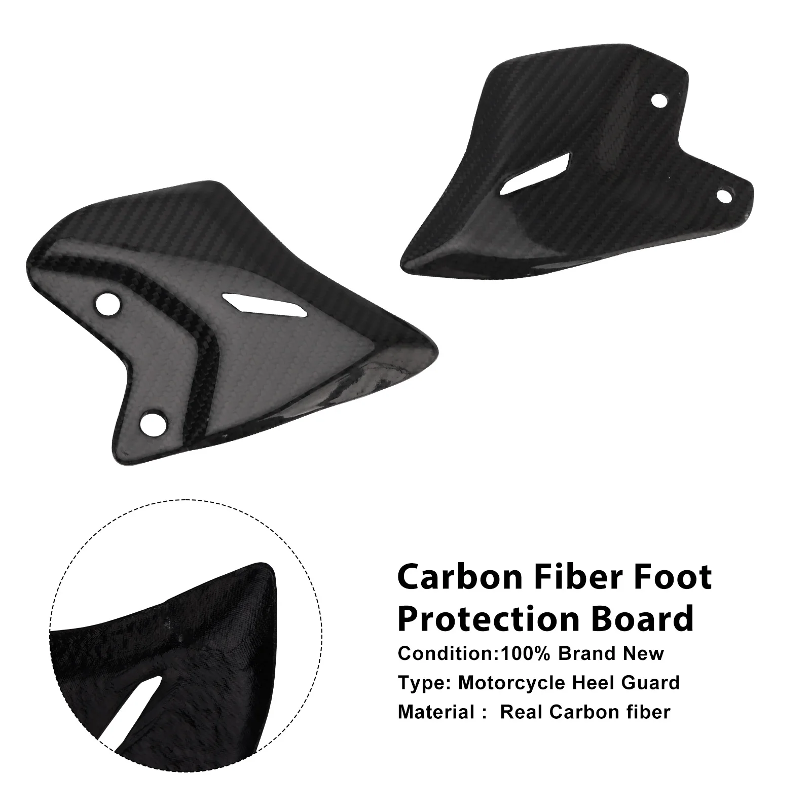 

Подножка Topteng из настоящего углеродного волокна для Kawasaki Ninja 650 Z650 2017 2018 2019 2020 2021 2022 2023 2025