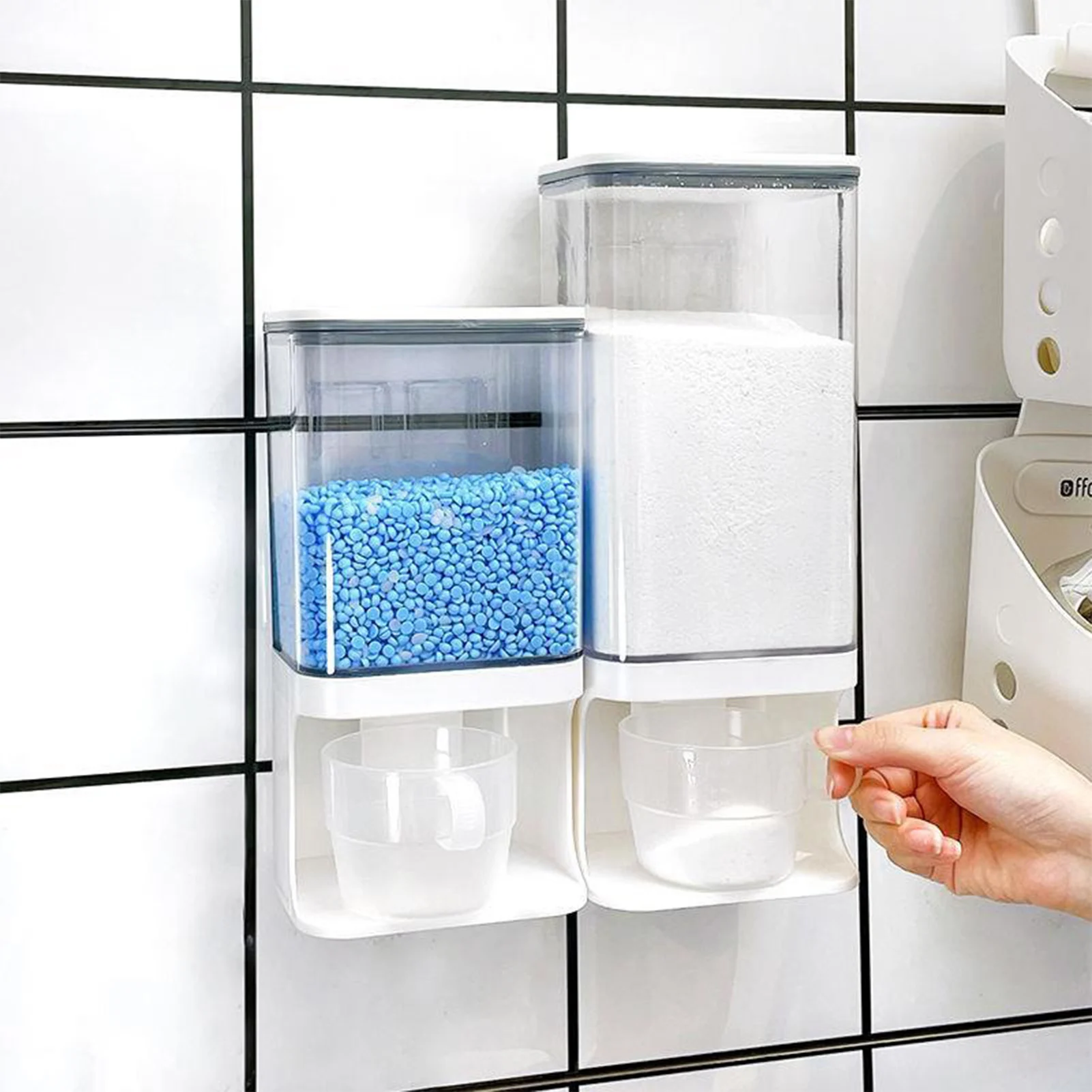 Powder Laundry Storage Box Clear Miscellaneous Grains Dispenser Suitable for Red Beans Bathroom Kitchen Food Storage Supplies - Detail 1