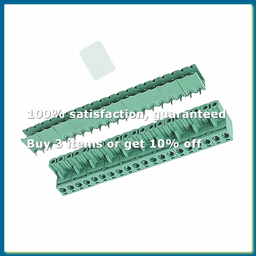 Pitch 5.08mm 2Pin Plug-in Screw PCB Terminal Block Connector Right Angle 10 pcs