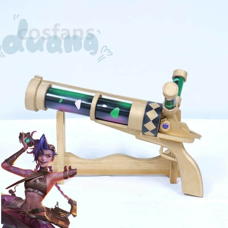 

LoL Arcane Jinx реквизит для косплея BaoBao Vi Sister косплей пистолет LOL Arcane Jinx синие парики для Хэллоуина LOL Arcane Vi/Jinx реквизит